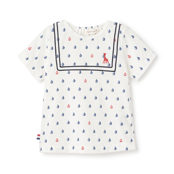 ヨットプリント半袖Tシャツ