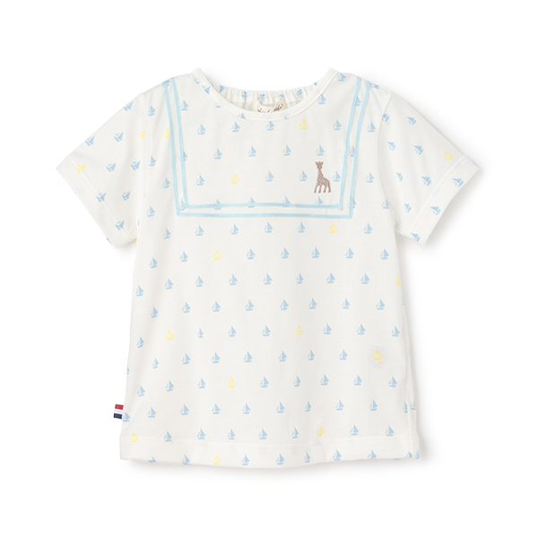 ヨットプリント半袖Tシャツ