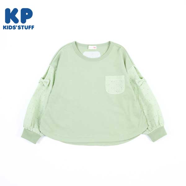 袖レースの長袖Tシャツ(140～160)