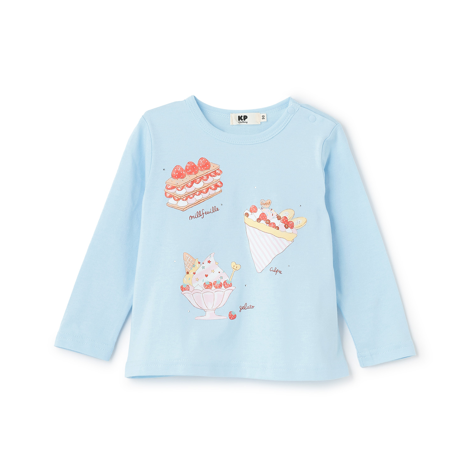 いちごスイーツプリント長袖Tシャツ
