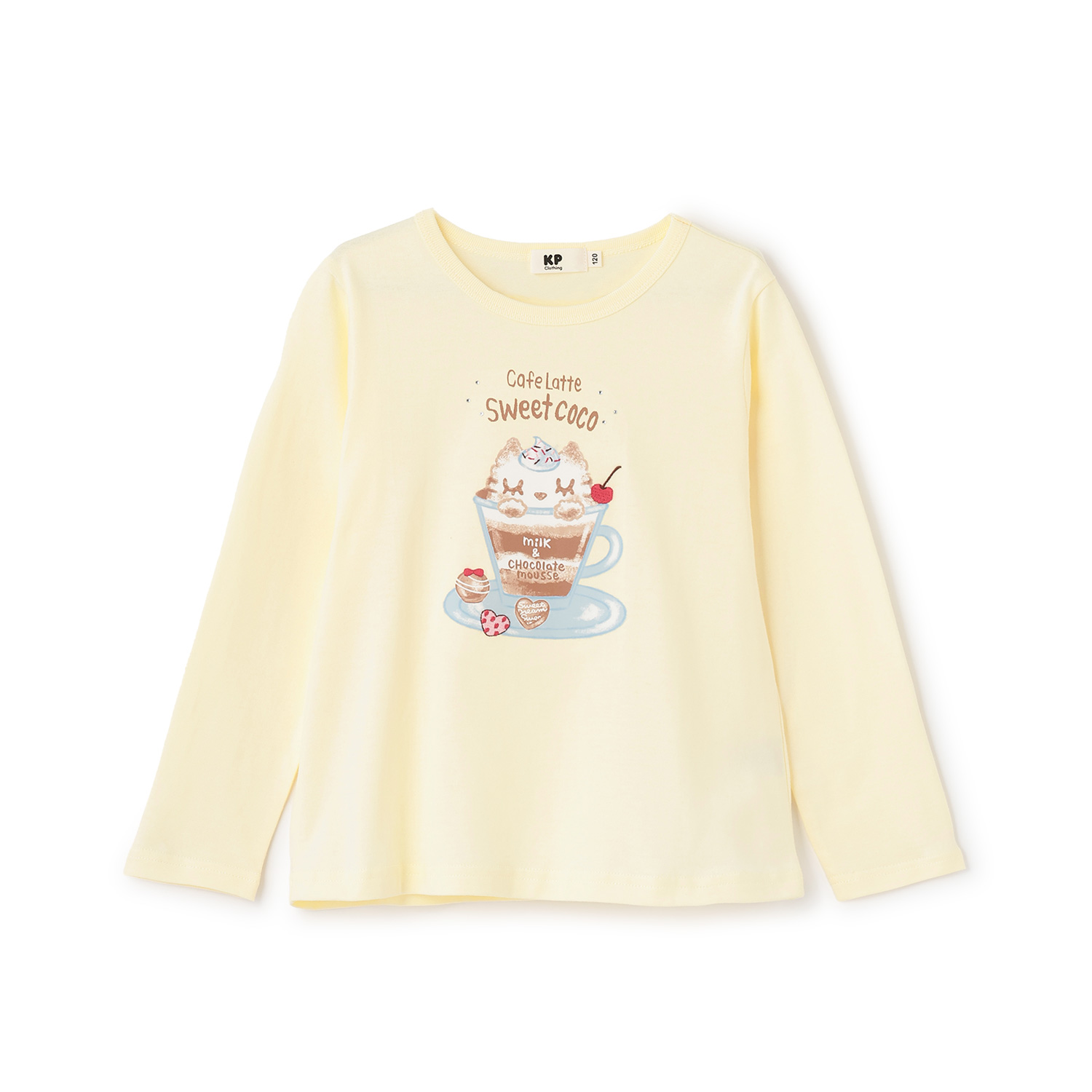 ラテcocoプリント長袖Tシャツ
