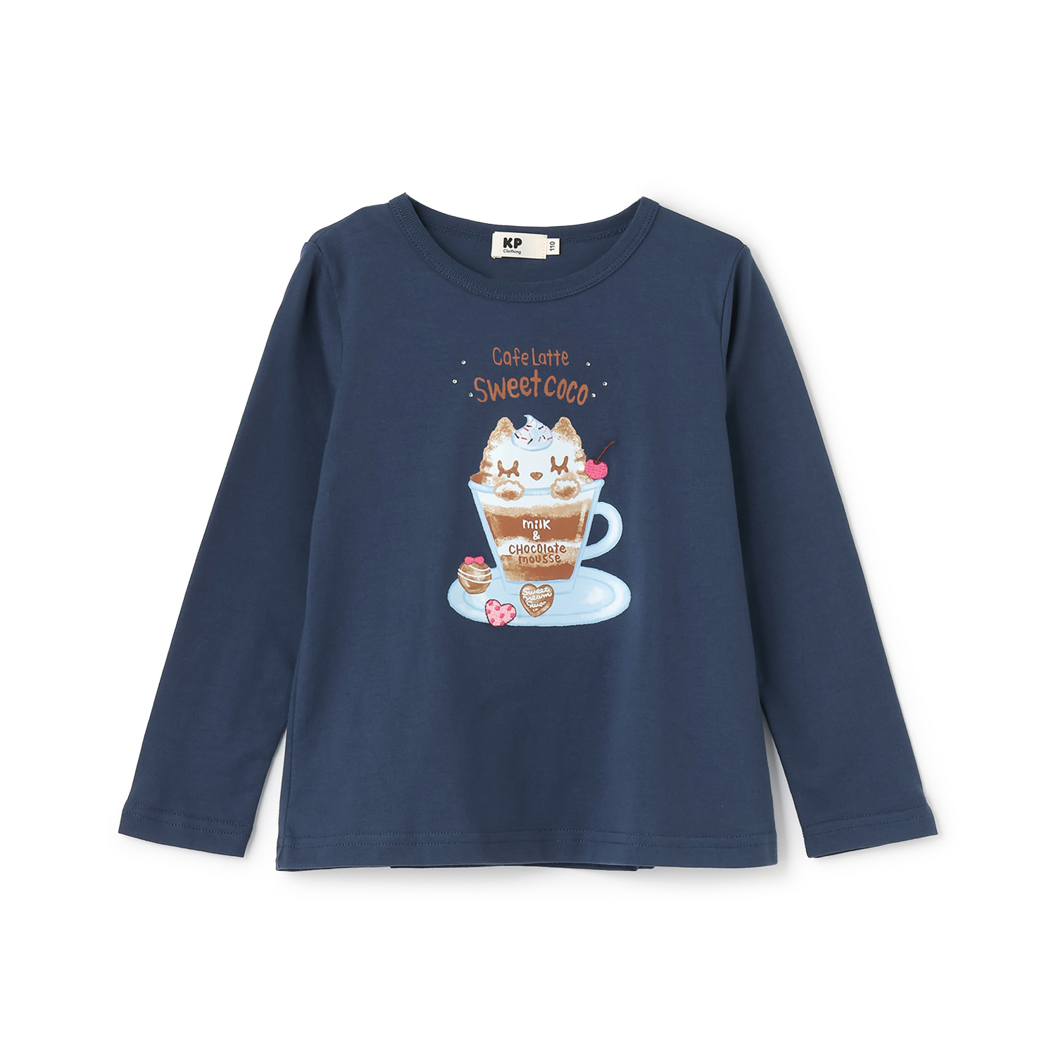 ラテcocoプリント長袖Tシャツ