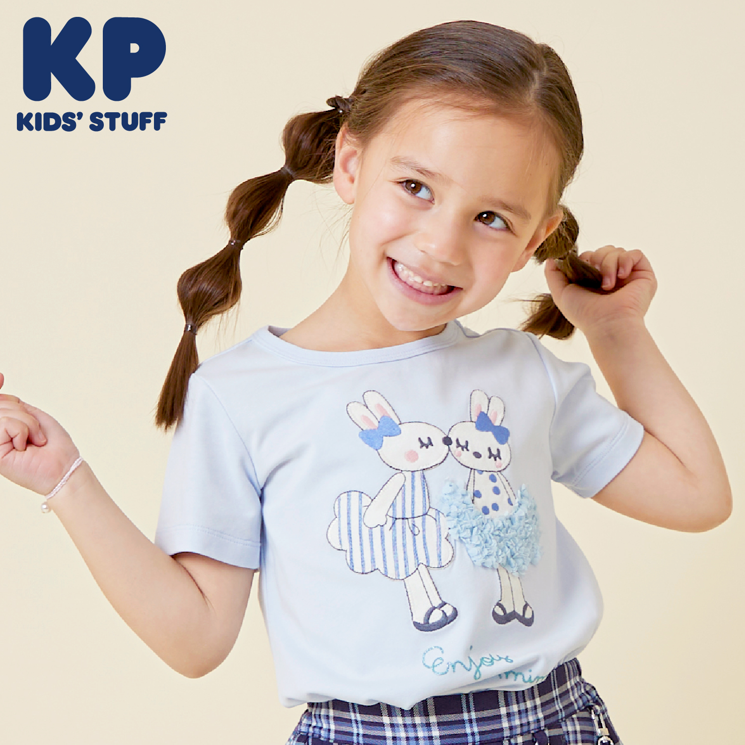 mimiフリフリスカートアップリケTシャツ