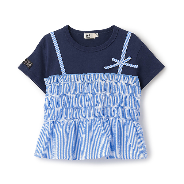 サッカーストライプビスチェドッキングTシャツ