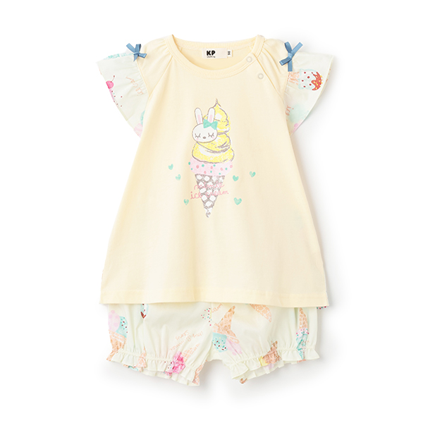 アイスクリームプリント Tシャツ＆ブルマセット