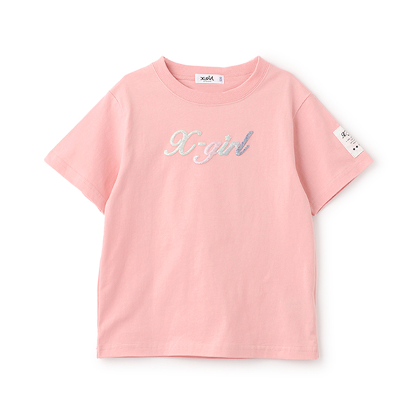 【人気商品再入荷】【直営店で取り扱い無し】ラメ発泡プリントロゴ半袖Tシャツ