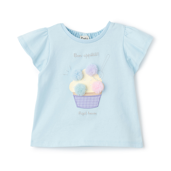 アップリケ半袖Tシャツ