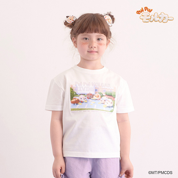 【PUI PUI モルカー】【型崩れしないやわらかコットン】もぐもぐモルカーTシャツ