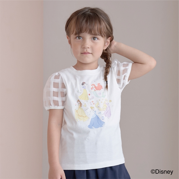 【一部再入荷】【Disney Princess】【型崩れしないやわらかコットン】 Tシャツ