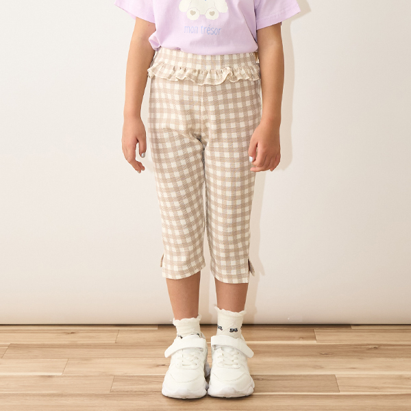 【大人気カラー再入荷】【ともパン】サイドスリット7分丈カプリパンツ