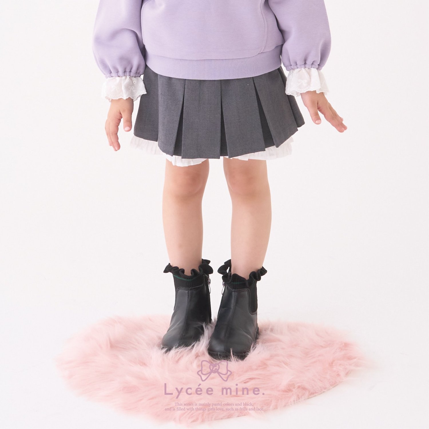 【Lycee mine バレエシリーズ】タックプリーツスカート(インパン付き)