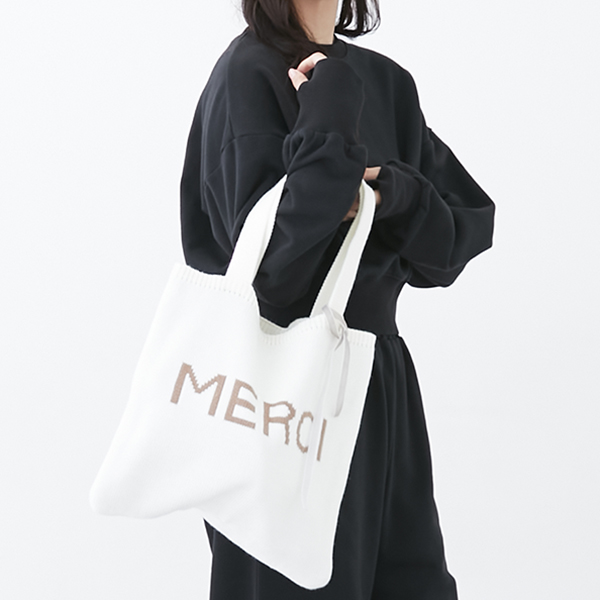 【LADIES】LIEN.・MERCIニットトートバッグ