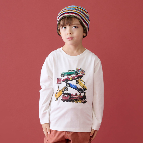 クラシックカー長袖Tシャツ