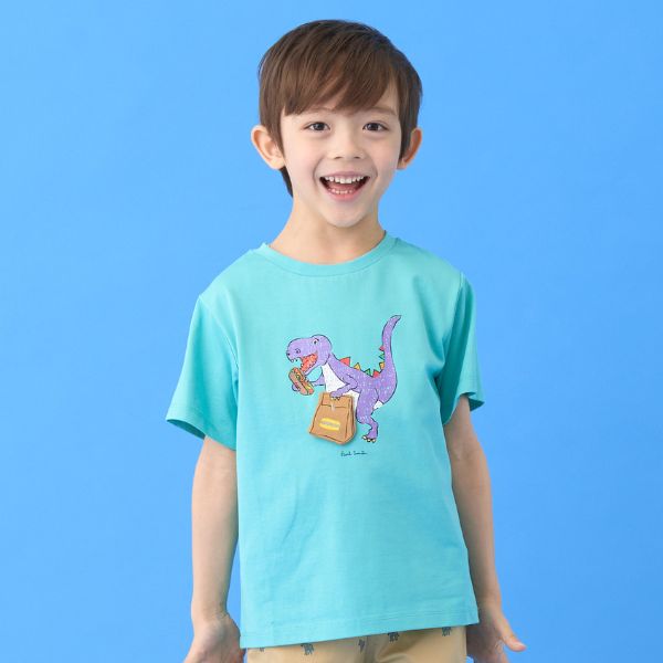 ホットドック恐竜ギミック半袖Tシャツ
