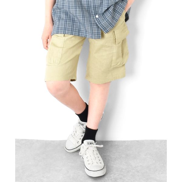コットンストレッチ・カーゴハーフパンツ