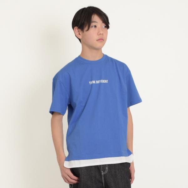 裾ラウンドレイヤード半袖Tシャツ