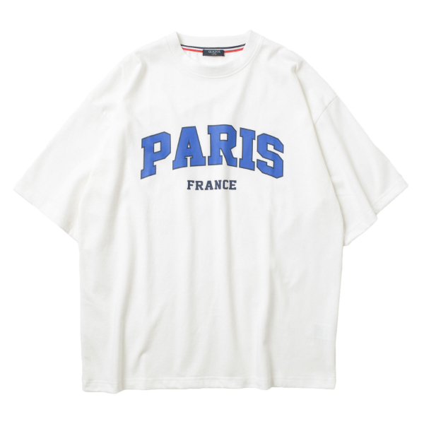 【トリコロールコレクション】PARISロゴプリントビッグTシャツ