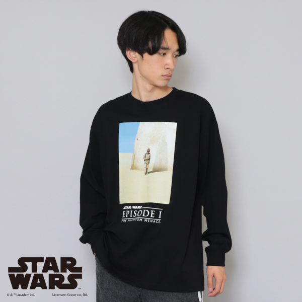 【STAR WARS】アナキン・スカイウォーカーフロントプリント長袖Tシャツ