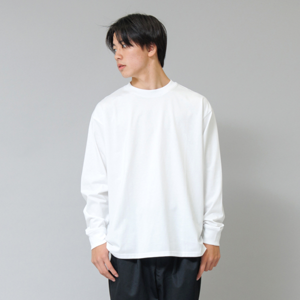 【大人向けサイズあり】スムース・シンプル長袖Tシャツ