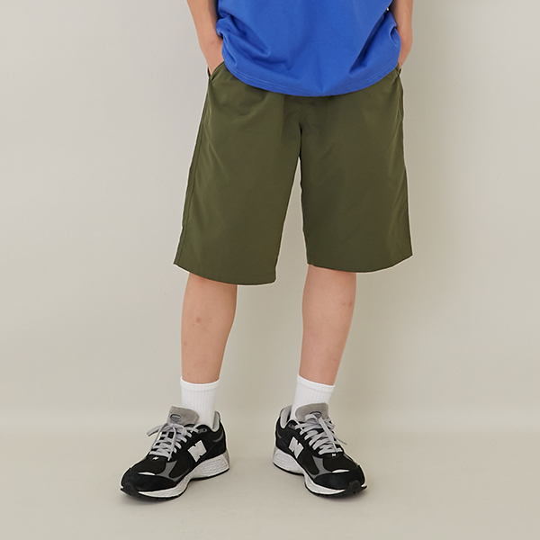【大人向けサイズあり】【Easycare】ポリストレッチ・イージーハーフパンツ