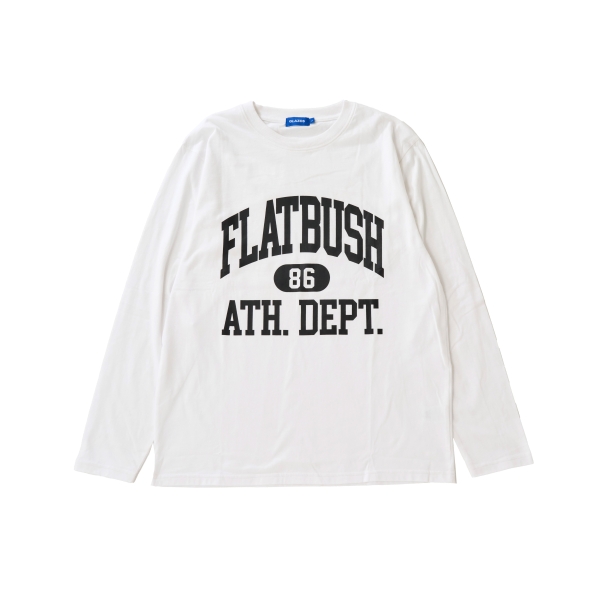 【プチプラ】フロントカレッジロゴ長袖Tシャツ