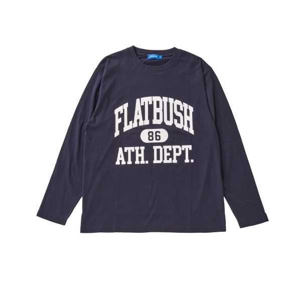 【プチプラ】フロントカレッジロゴ長袖Tシャツ