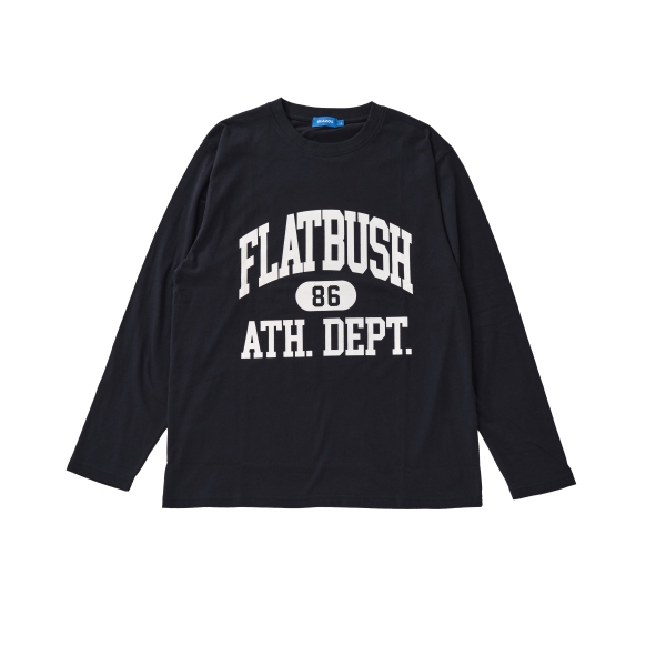 【プチプラ】フロントカレッジロゴ長袖Tシャツ