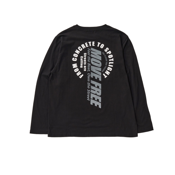【プチプラ】バックサークルロゴ長袖Tシャツ