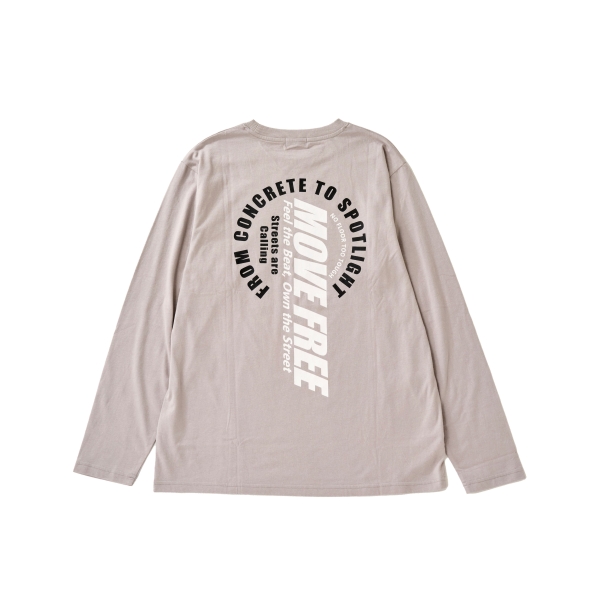 【プチプラ】バックサークルロゴ長袖Tシャツ