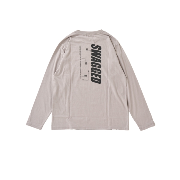 【プチプラ】バックバーチカルロゴプリント長袖Tシャツ