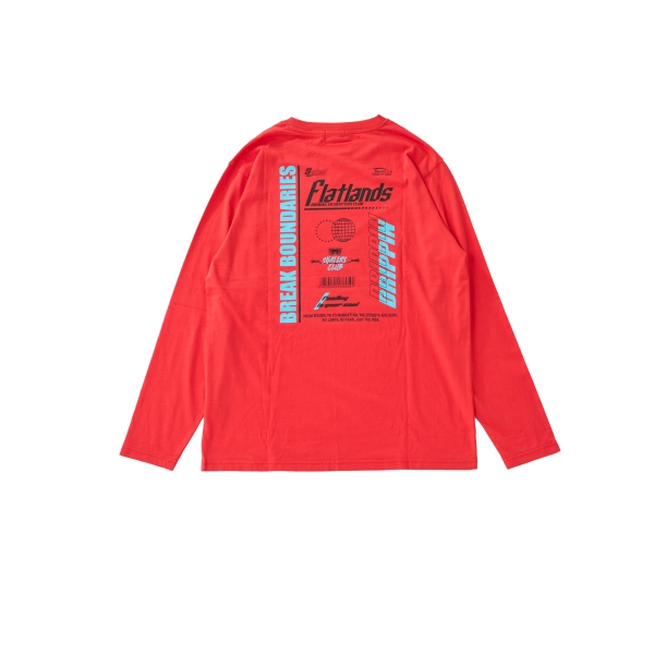 【プチプラ】バック２トーンロゴプリント長袖Tシャツ