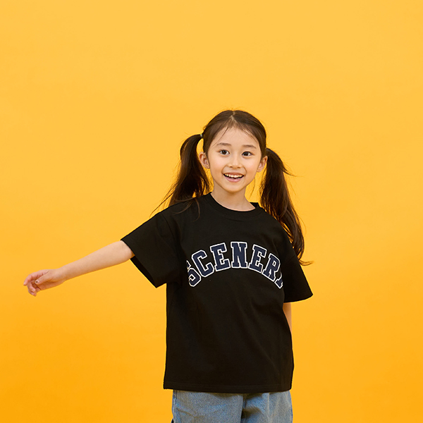 【SKIT0LY】【接触冷感】ハイクールコットン・アーチロゴアップリケ刺しゅう半袖Tシャツ