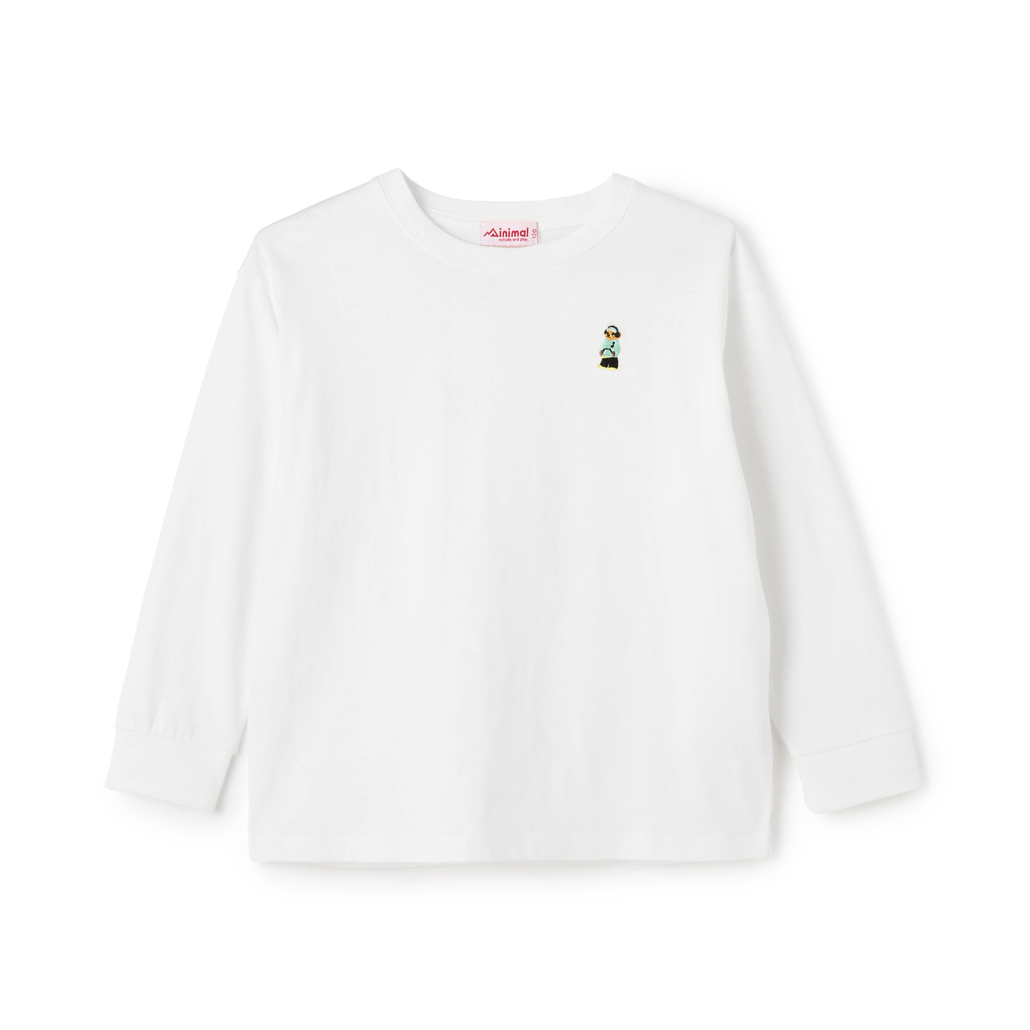 くまワンポイント天竺ロングＴシャツ