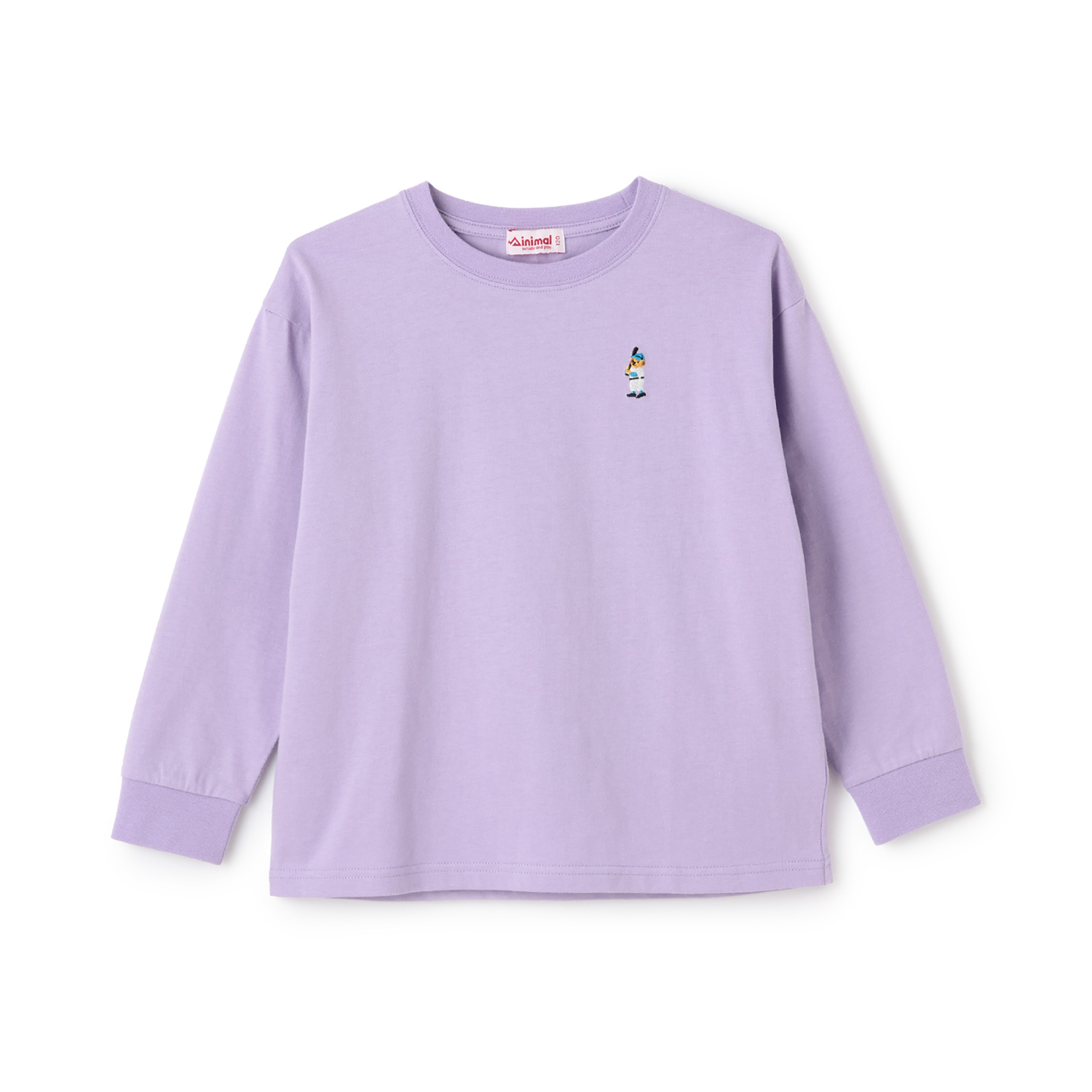 くまワンポイント天竺ロングＴシャツ