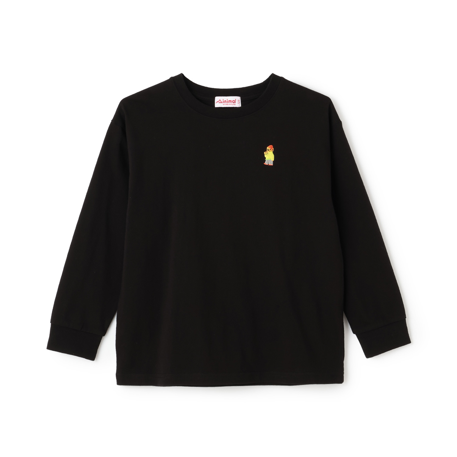 くまワンポイント天竺ロングＴシャツ