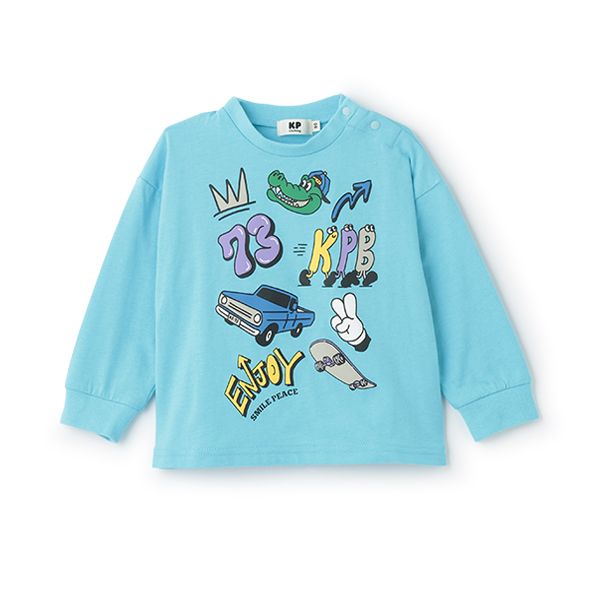KPBポッププリント長袖Tシャツ