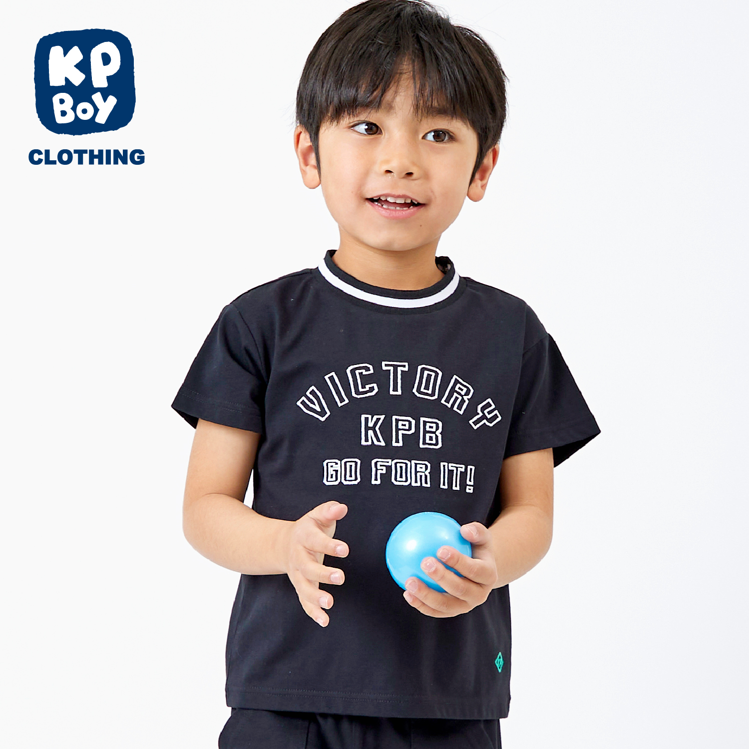 ソロナリブ衿つき半袖Tシャツ