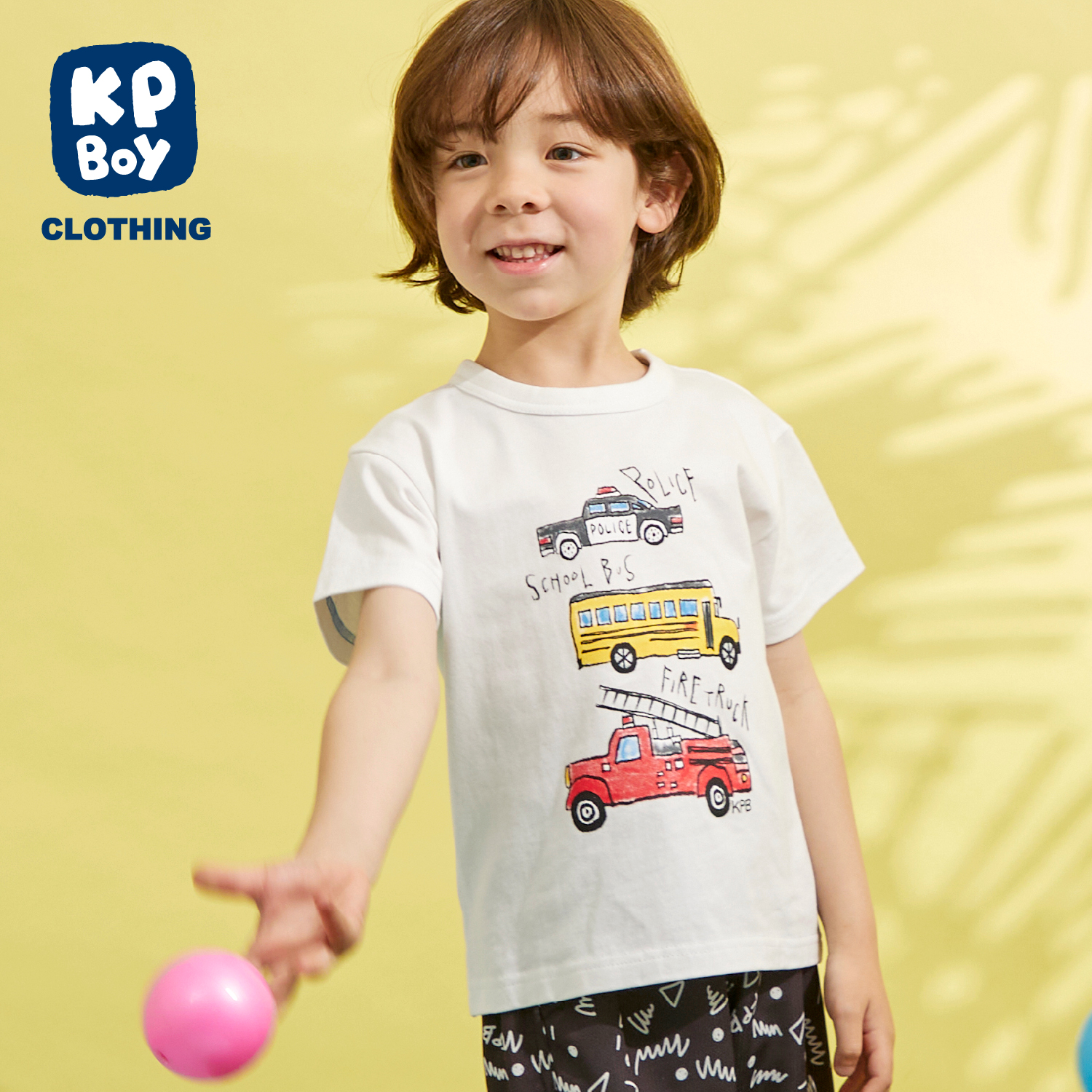 働くくるまプリント半袖Ｔシャツ