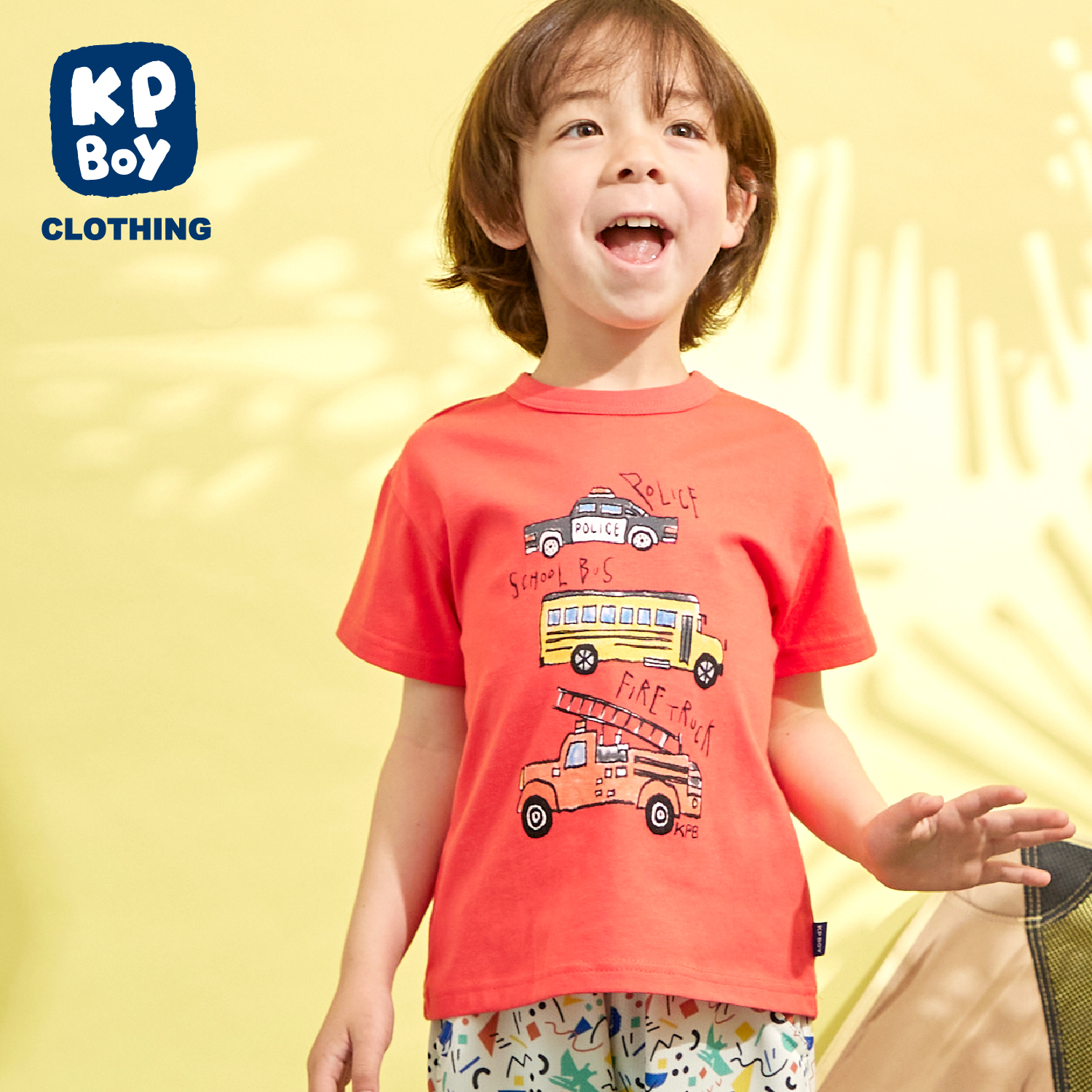 働くくるまプリント半袖Ｔシャツ