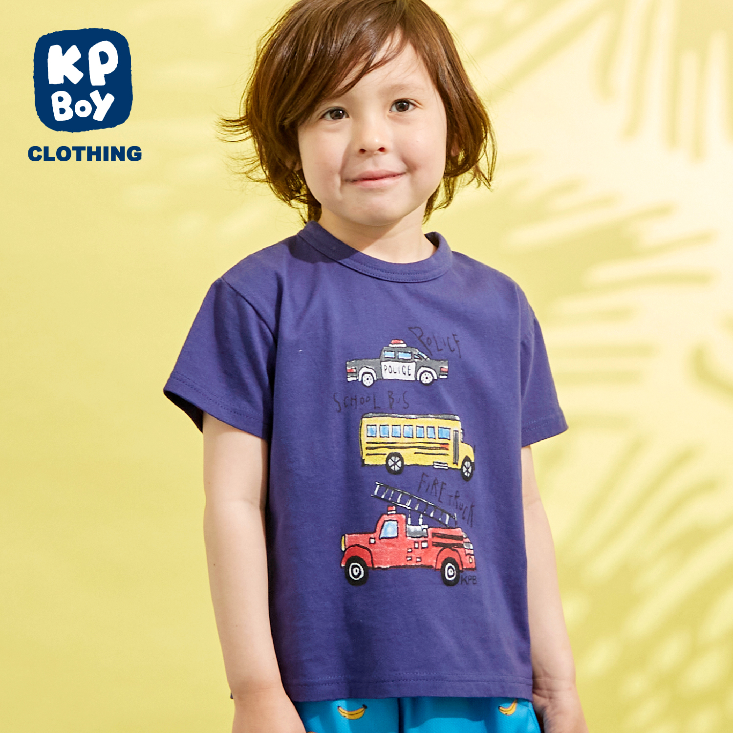 働くくるまプリント半袖Ｔシャツ