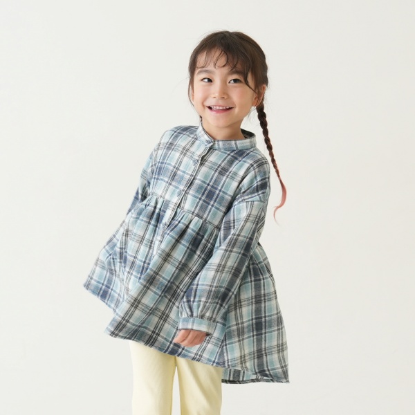 チェックスタンドチュニック