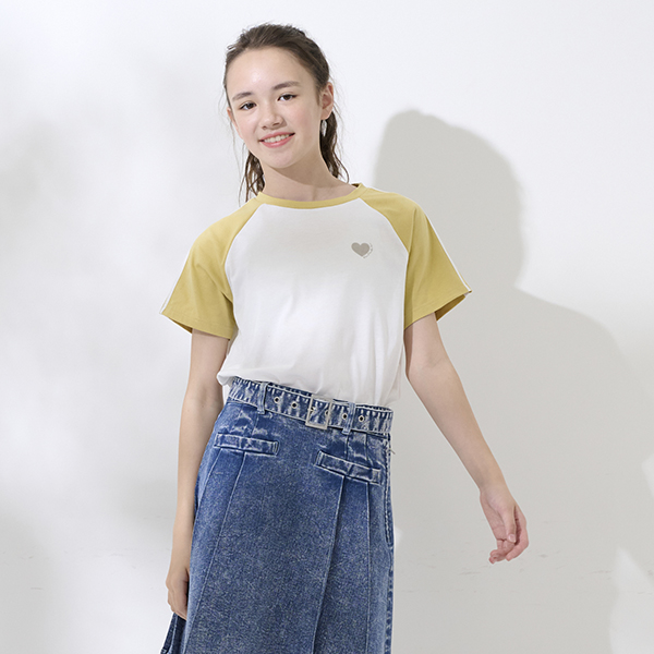 【AMI】袖ラインラグランTシャツ