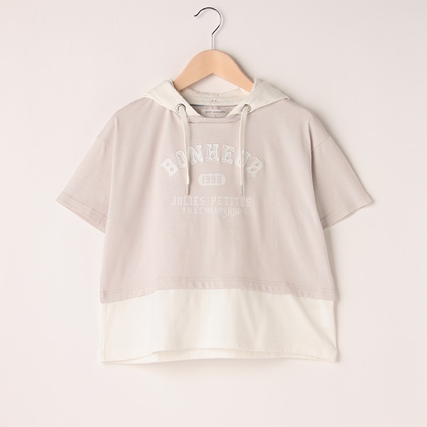 レイヤード風Tシャツパーカ