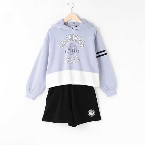 裏毛パーカ＆キュロットセットアップ