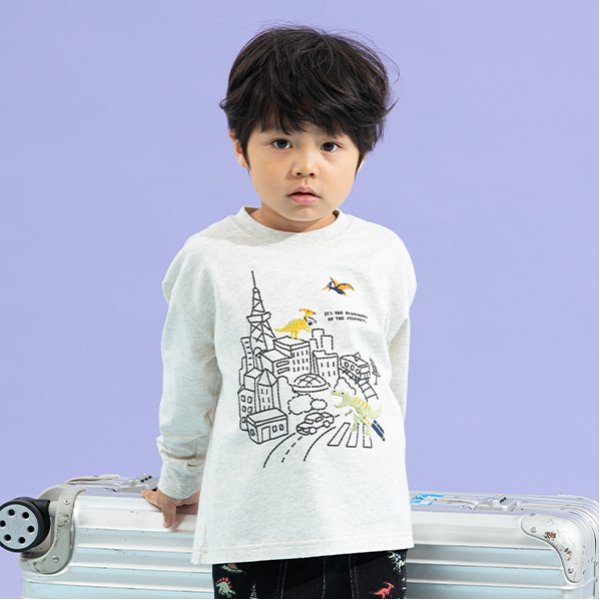 旅ザウルス長袖Tシャツ