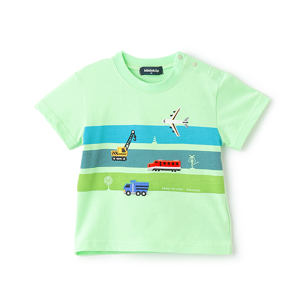 【人気商品再入荷】【直営店で取り扱い無し】乗り物アップリケ半袖Tシャツ