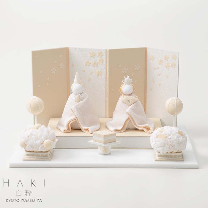 【夢み屋】【雛人形】白粋-HAKI- 桜舞うお雛様