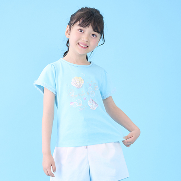 シェルスパンコール　半袖Tシャツ