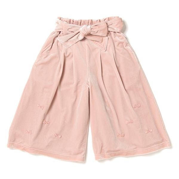 【キャリー品非表示】'ミニリボンつきワイドパンツ