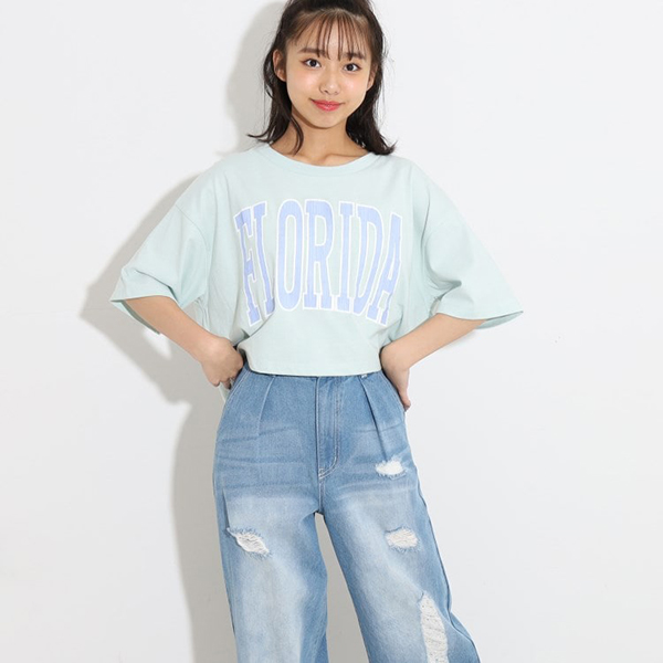 【綿100％】カレッジプリントTシャツ